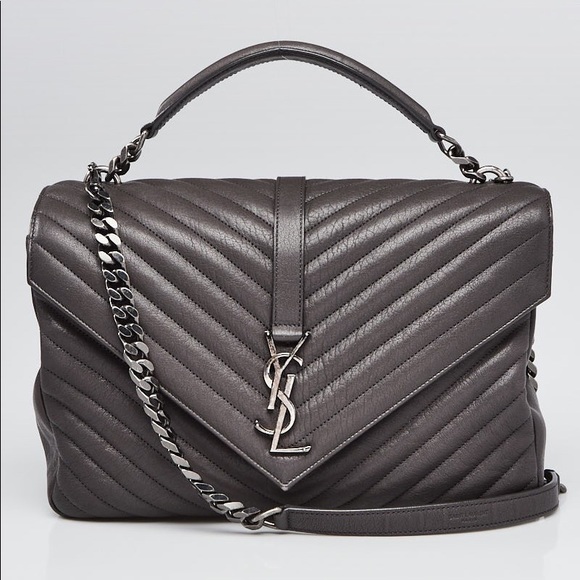 ♥️SOLD♥️ YSL Quilted Leather Large College Bag - Picture 3 of 16